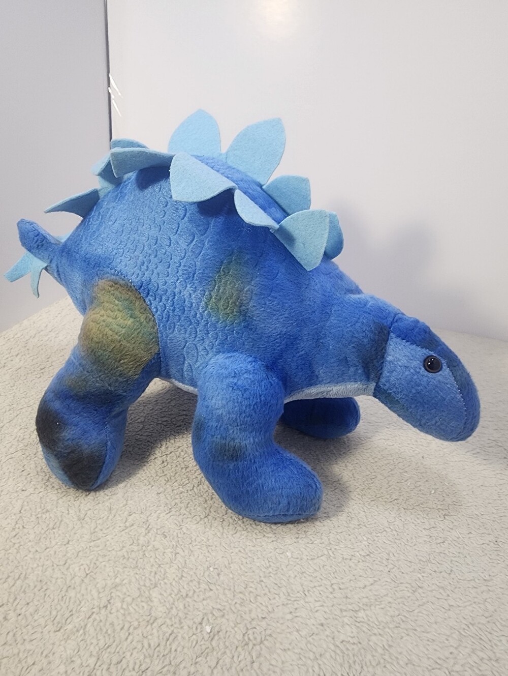 Vintage/Rare 2007 Kids Connection Blue Stegosaurus 14"  Animal Plush / 1017